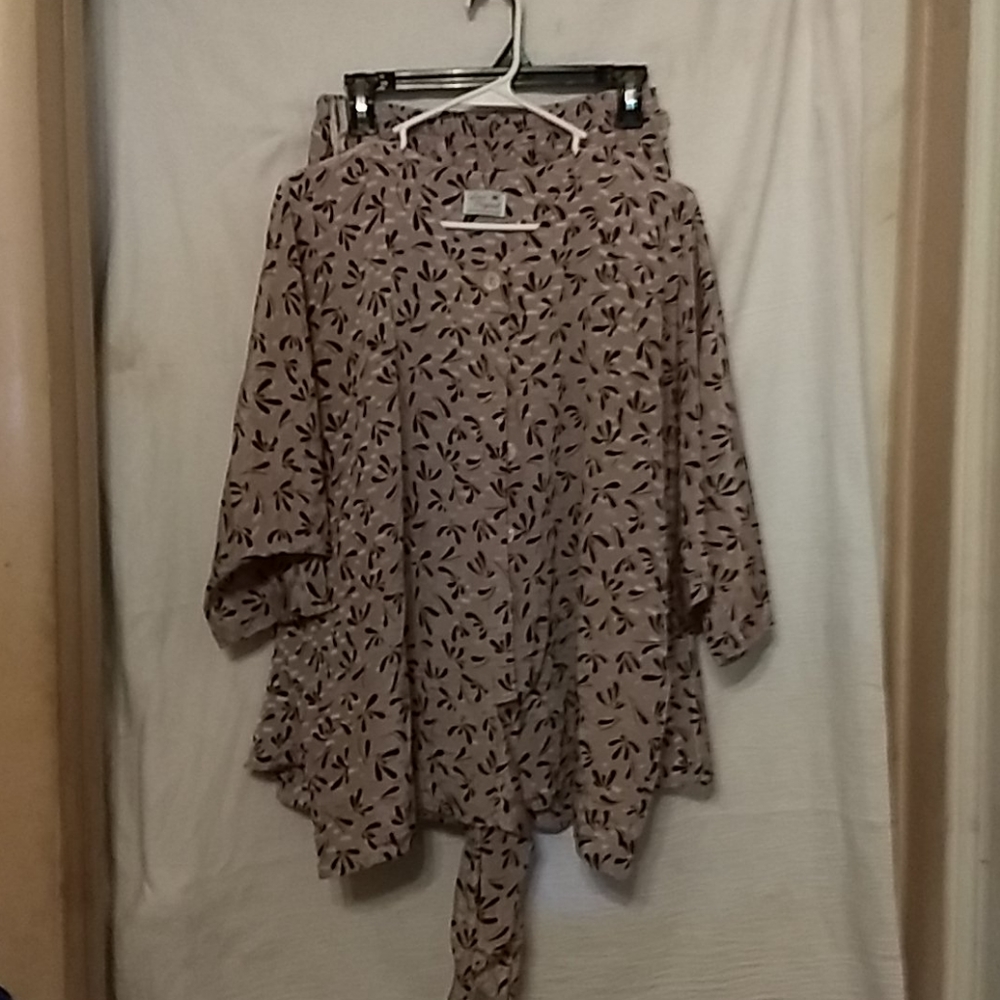 A 2 Piece  Summer Blouse and Skirt Set